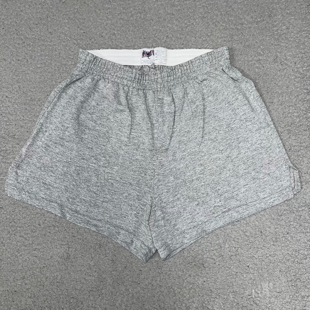 VTG Soffe Shorts Women's Size S Gray Elastic Waistband Athletic Cheerleading Y2K